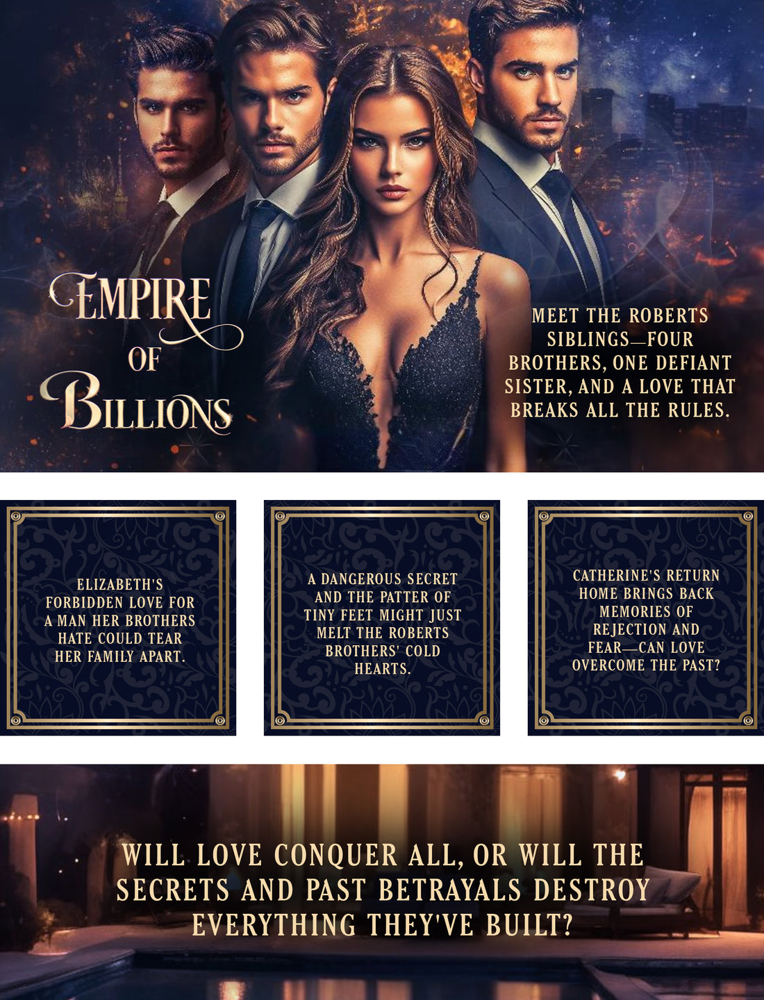 New Book Release! EMPIRE OF BILLIONS: THE QUADRILLIONAIRE BROTHERS. A MUST READ! Get your copy today! Order Now! Book Lovers would truly enjoy reading this Novel!!